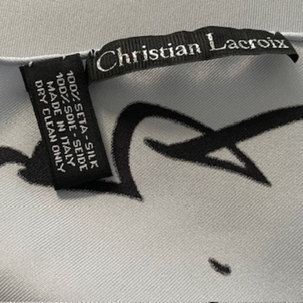 Christian Lacroix Vintage 100% Silk Scarf - Picture 2 of 3
